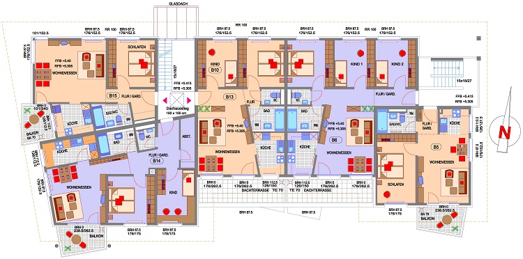 Technical floor-plan model